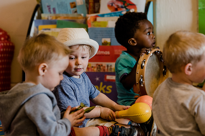 children learning to be independent